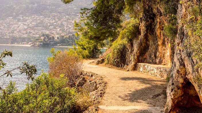 Cap Martin coastal path overlooking the Mediterranean, Côte d’Azur