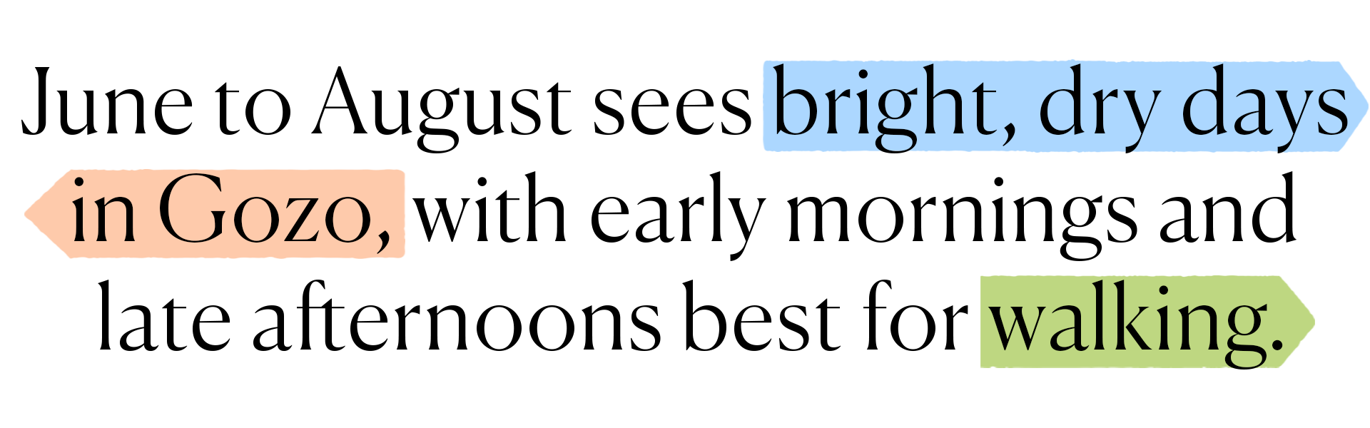 Branded text: Summer on Gozo – Sun, Stone and Sea Views