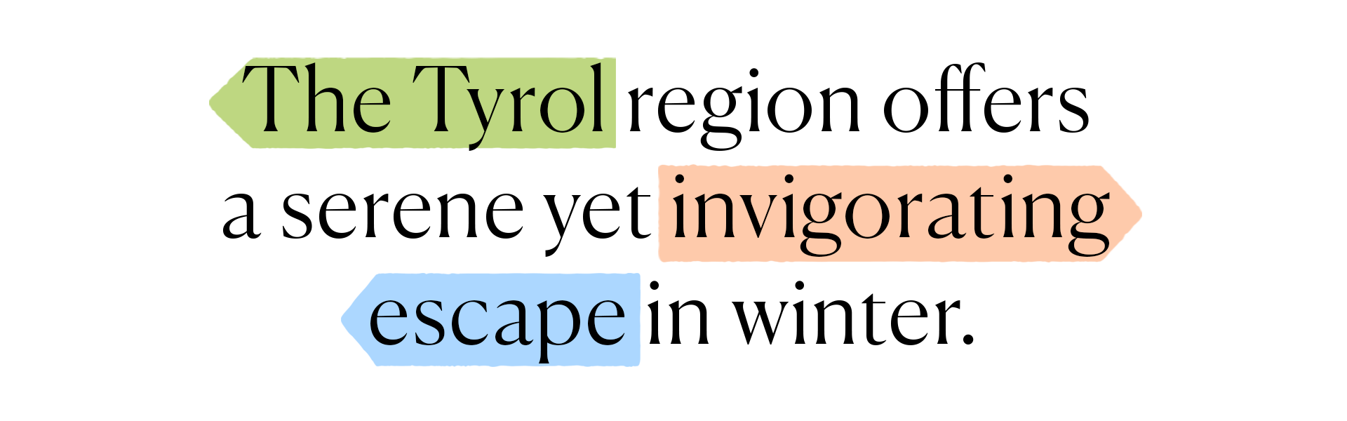 Branded text: Winter in Tyrol