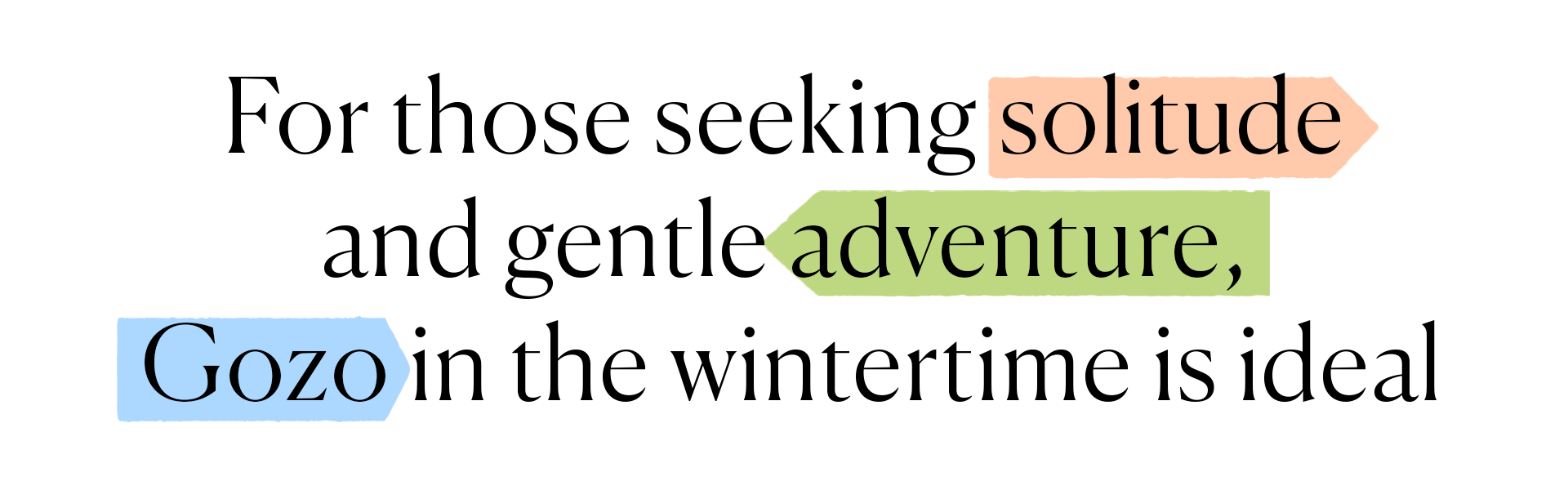 Branded text: Winter on Gozo – Peaceful, Wild & Restorative