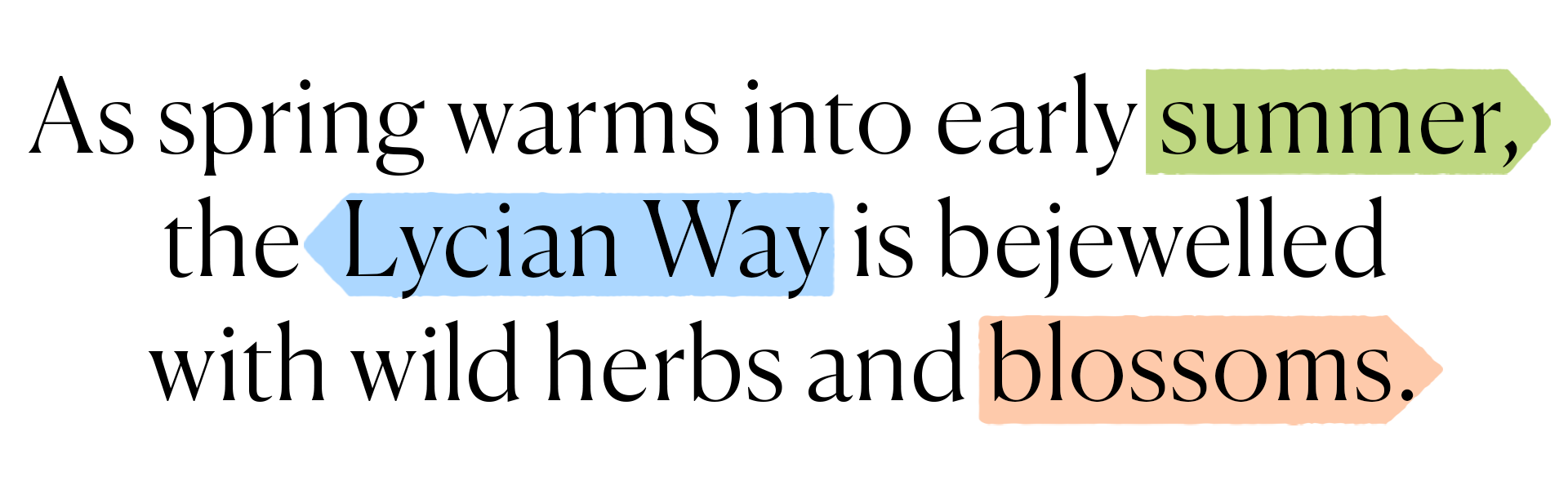 Branded text: Lycian Way in Spring